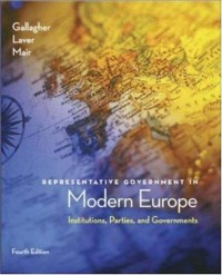 Image of Representative Government in Modern Europe: Institutions, Parties, and Governments