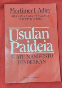 Usulan paideia: suatu manifesto pendidikan