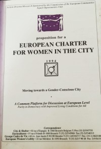 Proposition for a : European Character for Women in The City