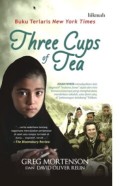 Three cups of tea = tiga cangkir teh